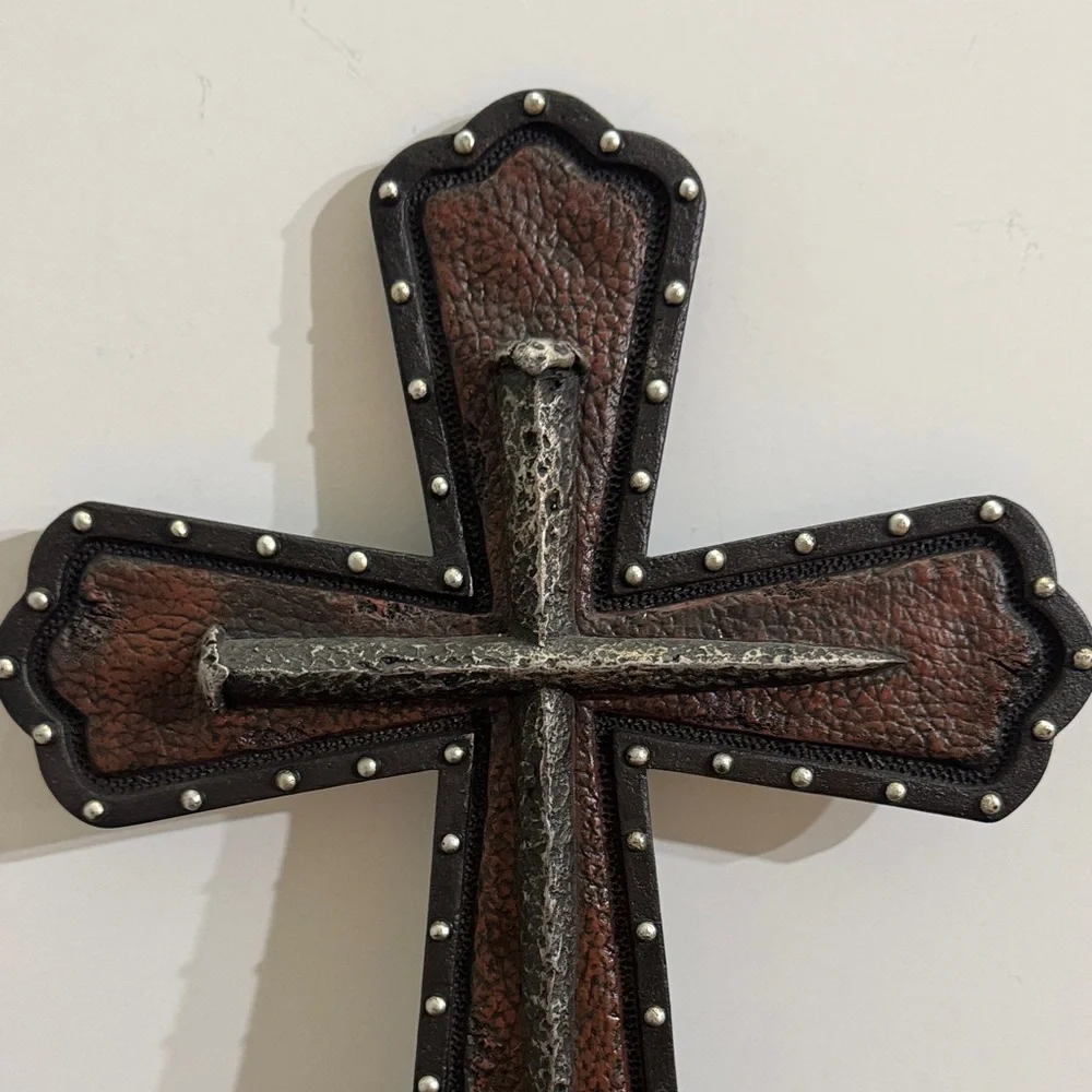 Rustic Brown and Black Wall Cross Decor